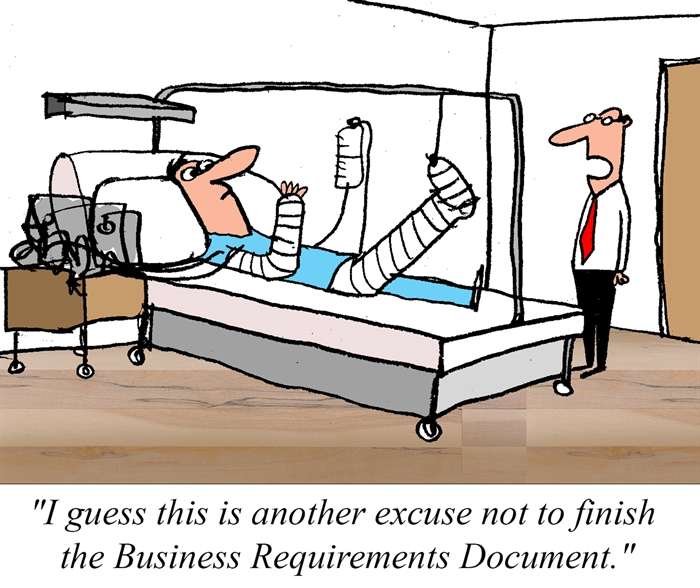 Humor - Cartoon: Overdue Business Requirements Document